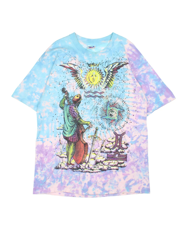 Vintage 1992 Liquid Blue Ian Bohorquez T-Shirt in a multicoloured colourway with all over graphic print.