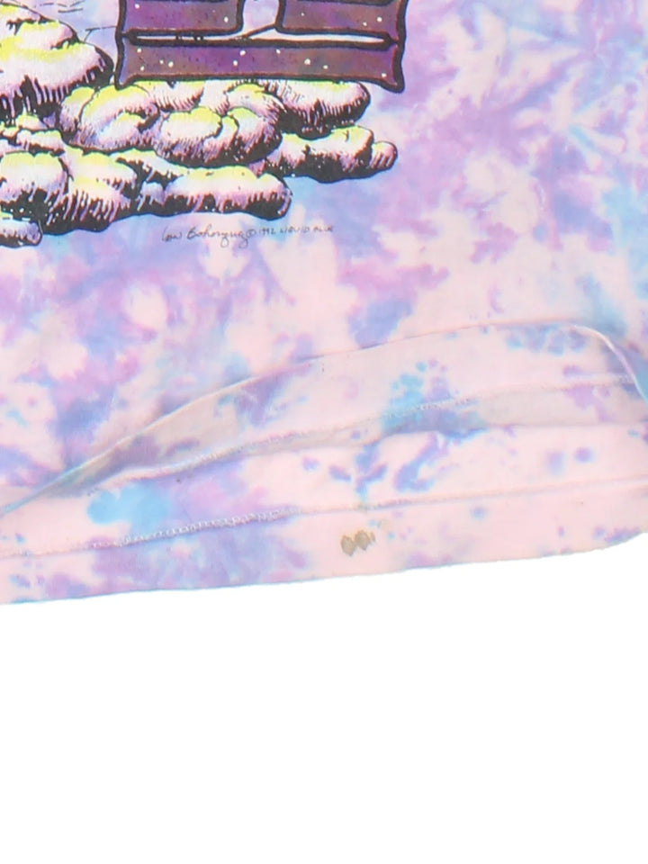 Vintage 1992 Liquid Blue Ian Bohorquez T-Shirt in a multicoloured colourway with all over graphic print.