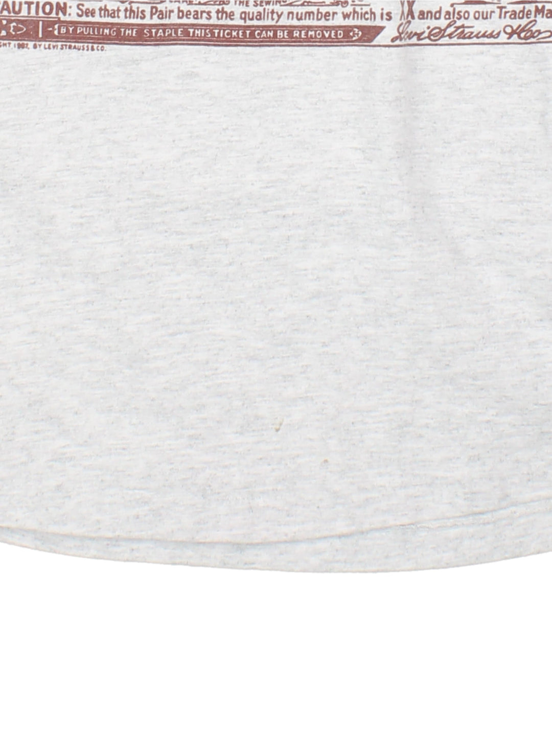Vintage 1987 Levi Strauss Rare T-Shirt in a grey colourway with western graphic and spell out printed on the front.