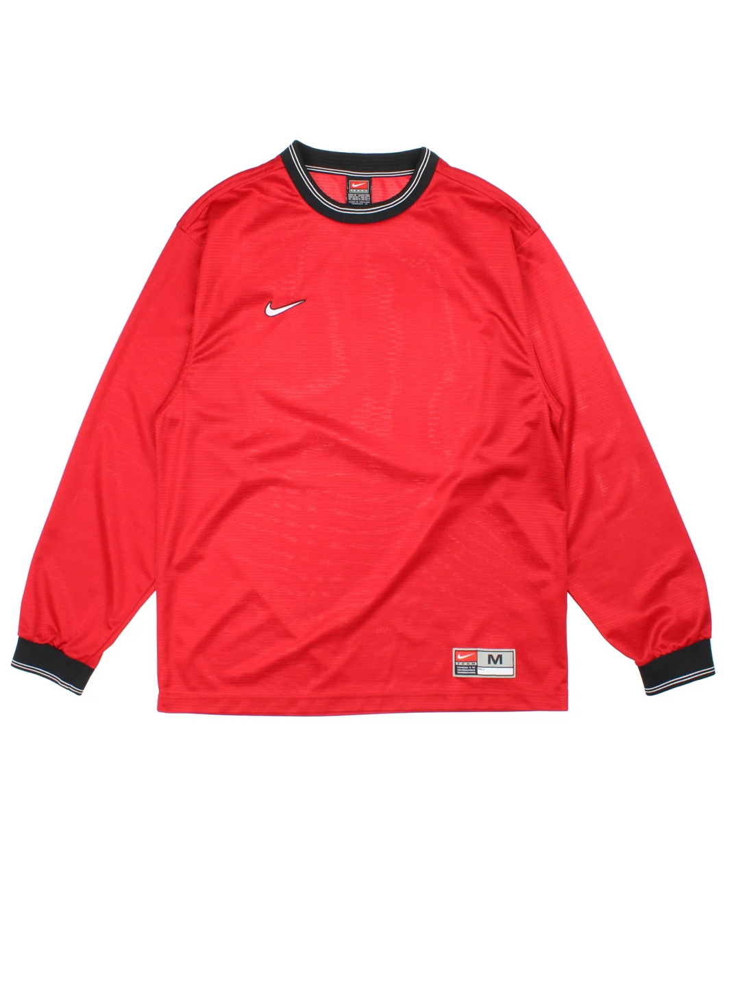 Vintage 90's Nike Training Top in a red colourway. Contrast cuffs and the logo embroidered on the front.