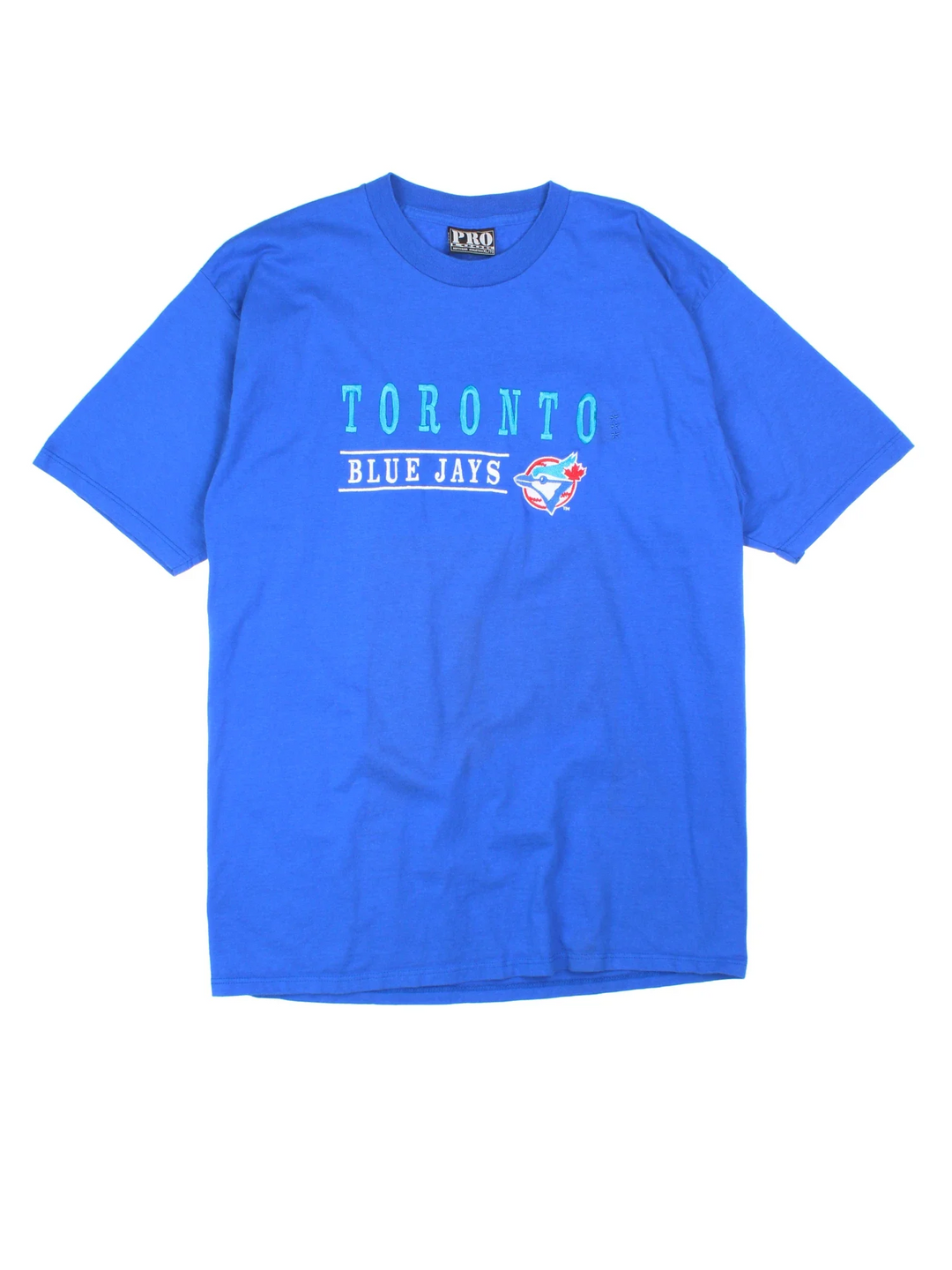 90's Toronto Blue Jays MLB T-Shirt in a blue colourway, with logo embroidered on the front.