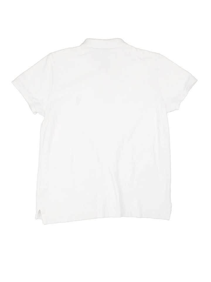 Ralph Lauren Polo Shirt in a white colourway, with button up fastening and embroidered logo on front.