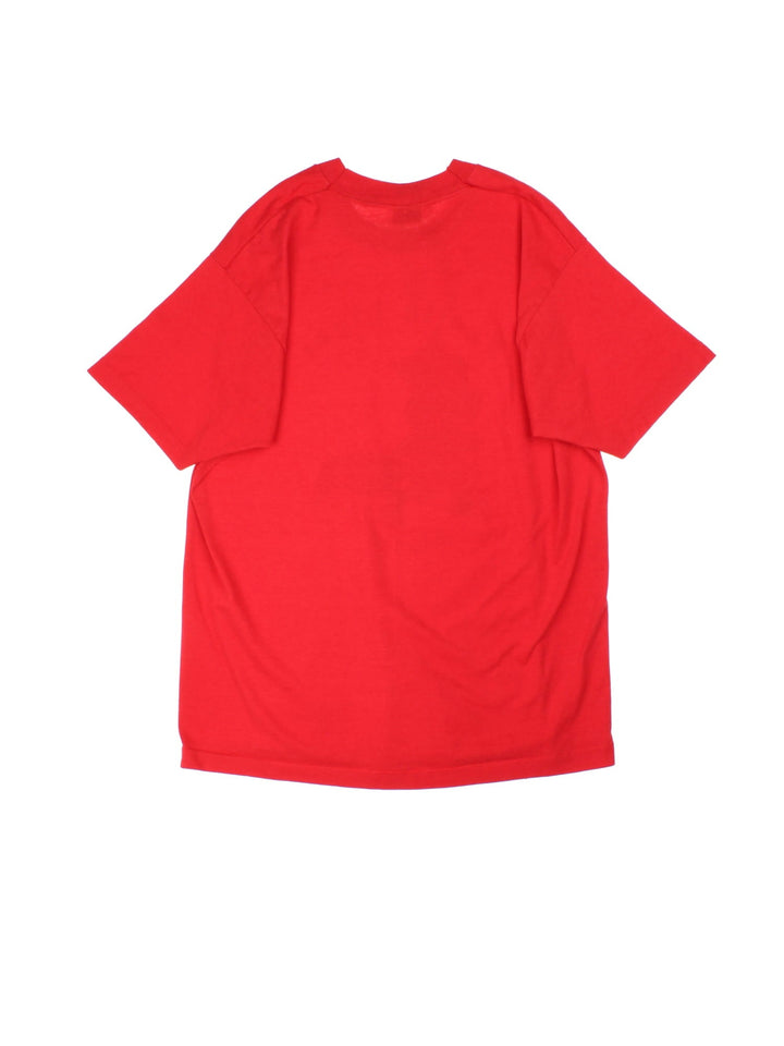 Vintage Artic Light Graphic T-Shirt in a red colourway with graphic printed on the front.