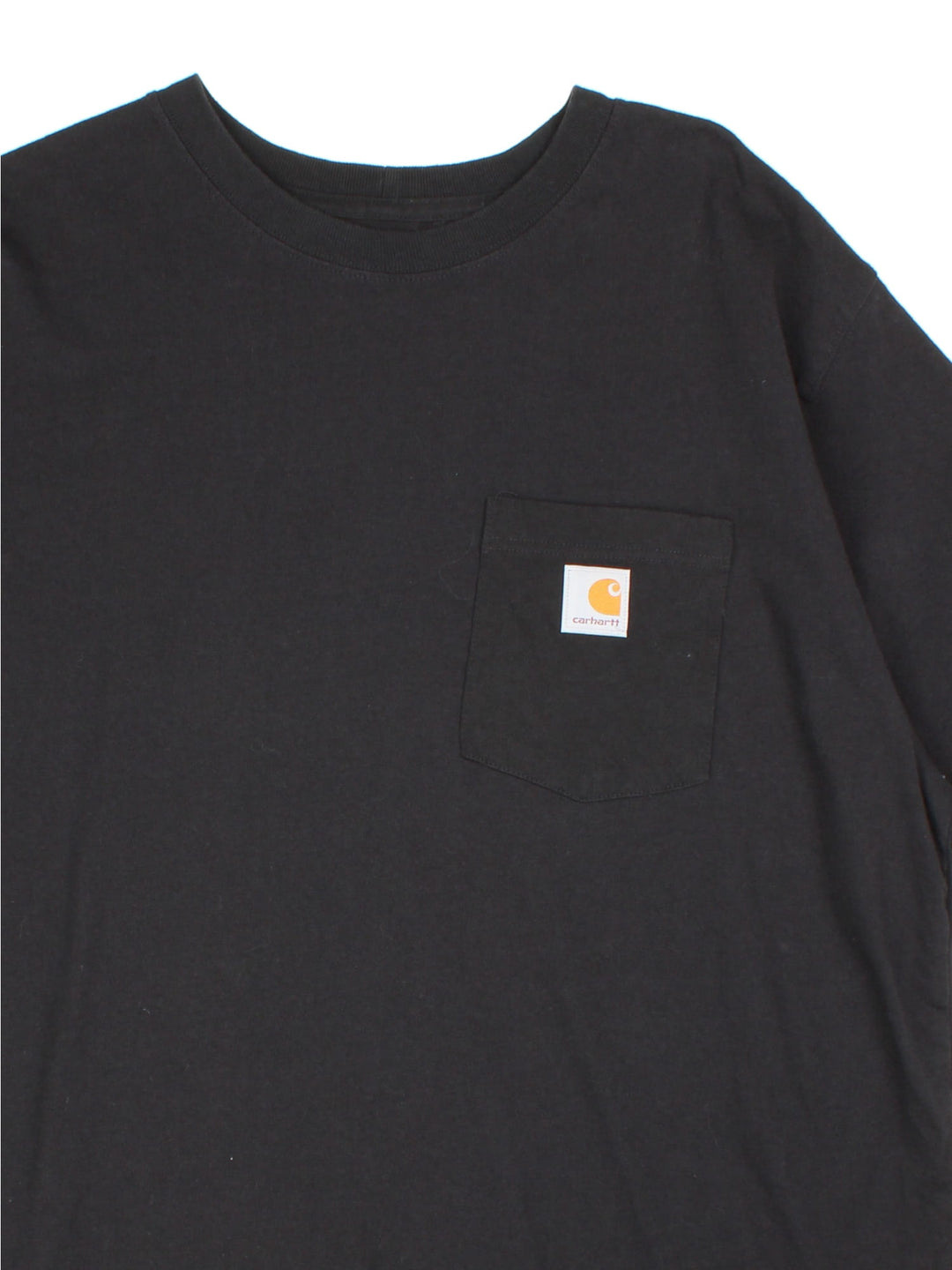 Vintage Carhartt T-Shirt in a black colourway with the logo embroidered on the front pocket.