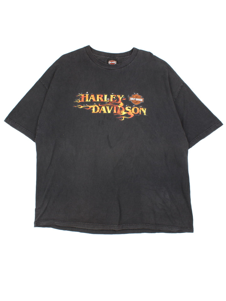 Vintage Harley-Davidson Orlando T-Shirt in a black colourway, with the logo printed on front and back.