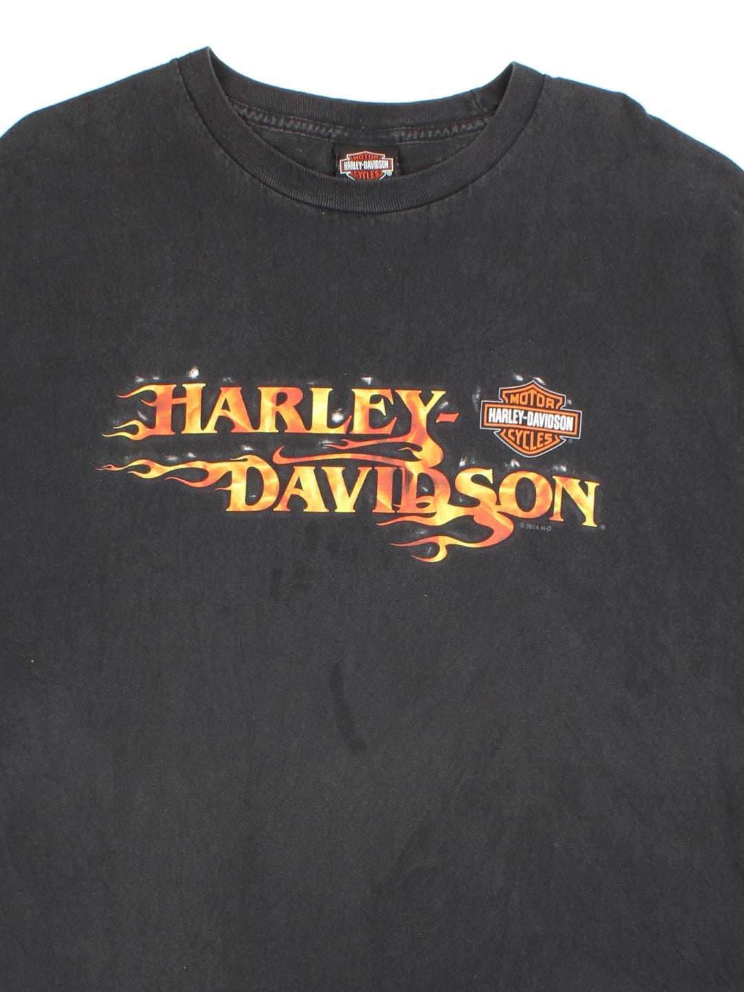 Vintage Harley-Davidson Orlando T-Shirt in a black colourway, with the logo printed on front and back.