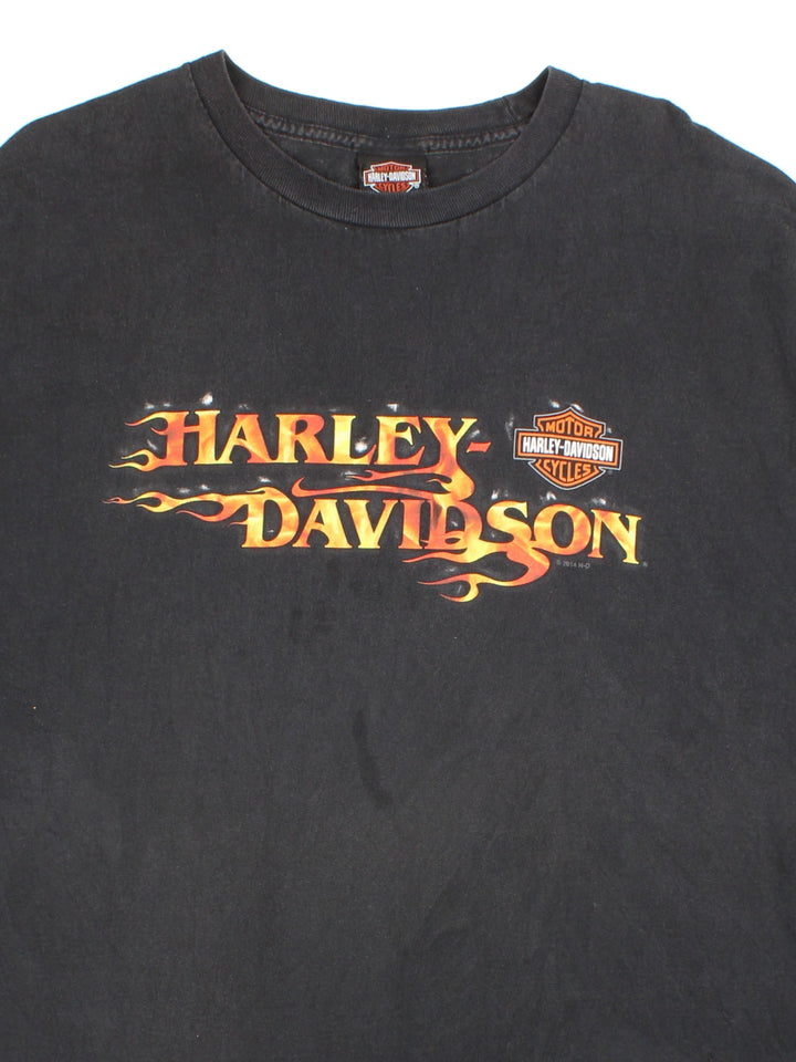 Vintage Harley-Davidson Orlando T-Shirt in a black colourway, with the logo printed on front and back.