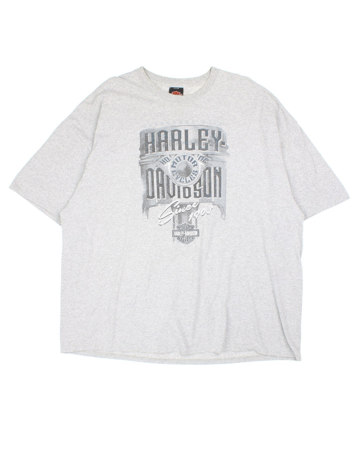 Vintage Harley-Davidson Folsom T-Shirt in a grey colourway, with the logo printed on front and back.