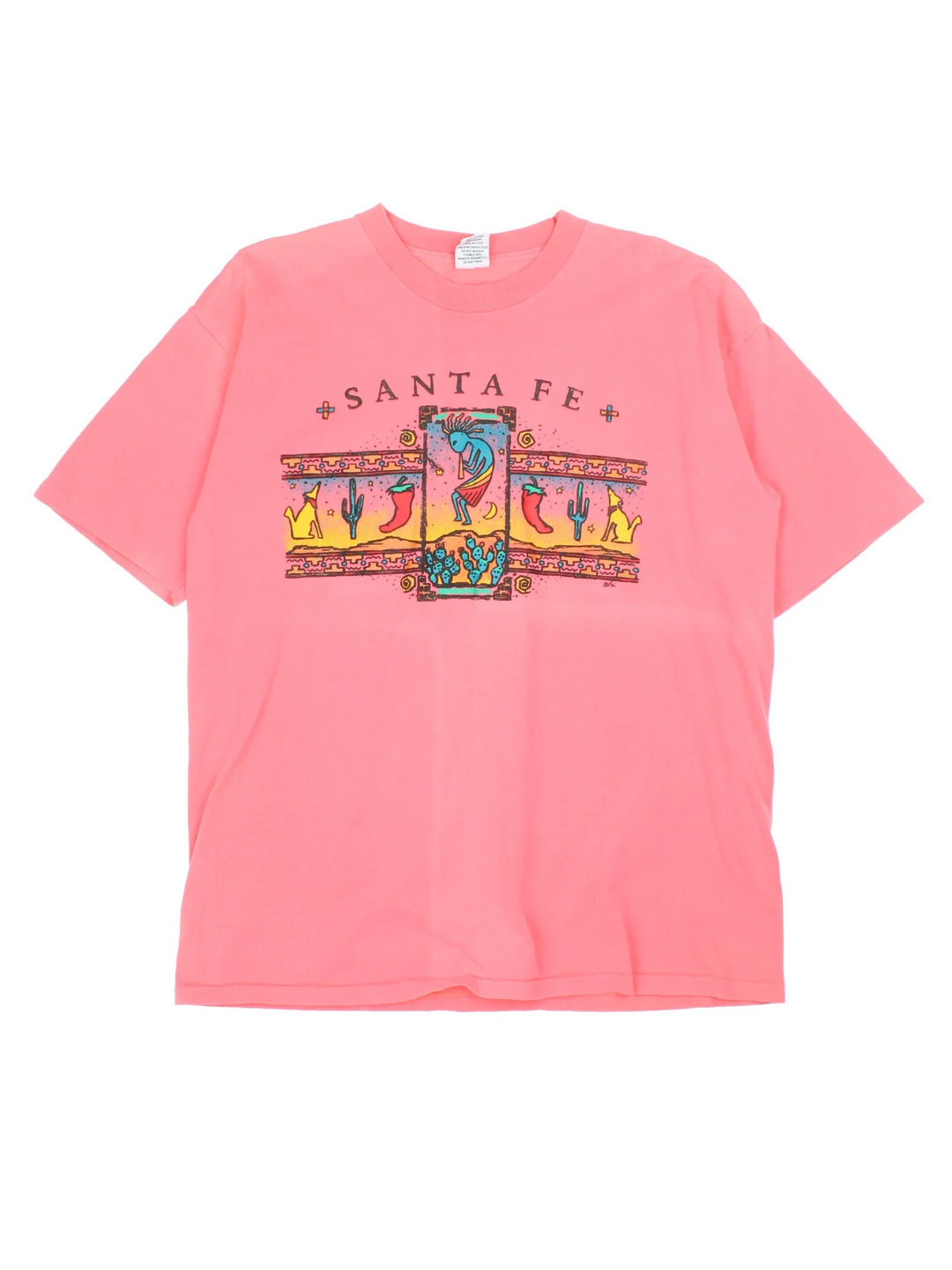 Vintage Santa Fe Graphic T-Shirt in a pink colourway with the graphic printed on the front.