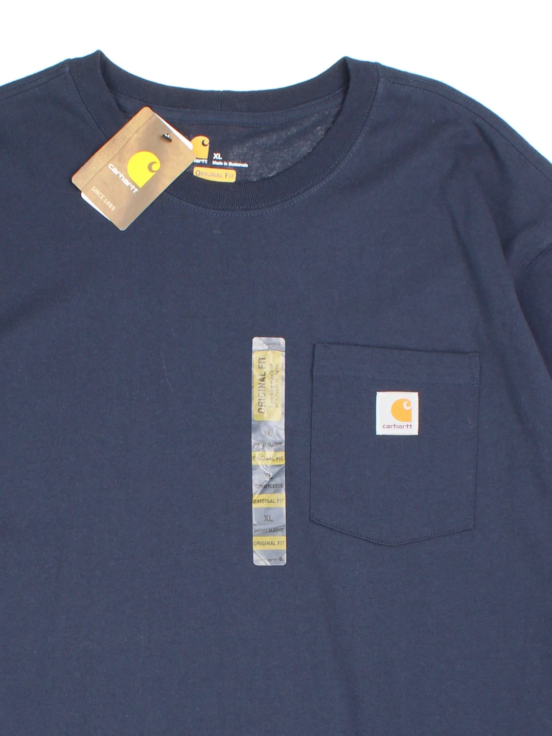 Carhartt T-Shirt in a blue colourway and has a chest pocket with the logo embroidered on the front, new still with tags on.