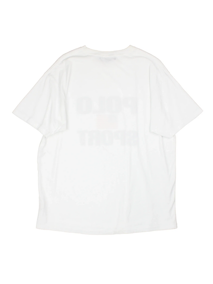 Vintage 90's Ralph Lauren Polo Sport Single Stitch T-Shirt in a white colourway with the logo embroidered on the front.