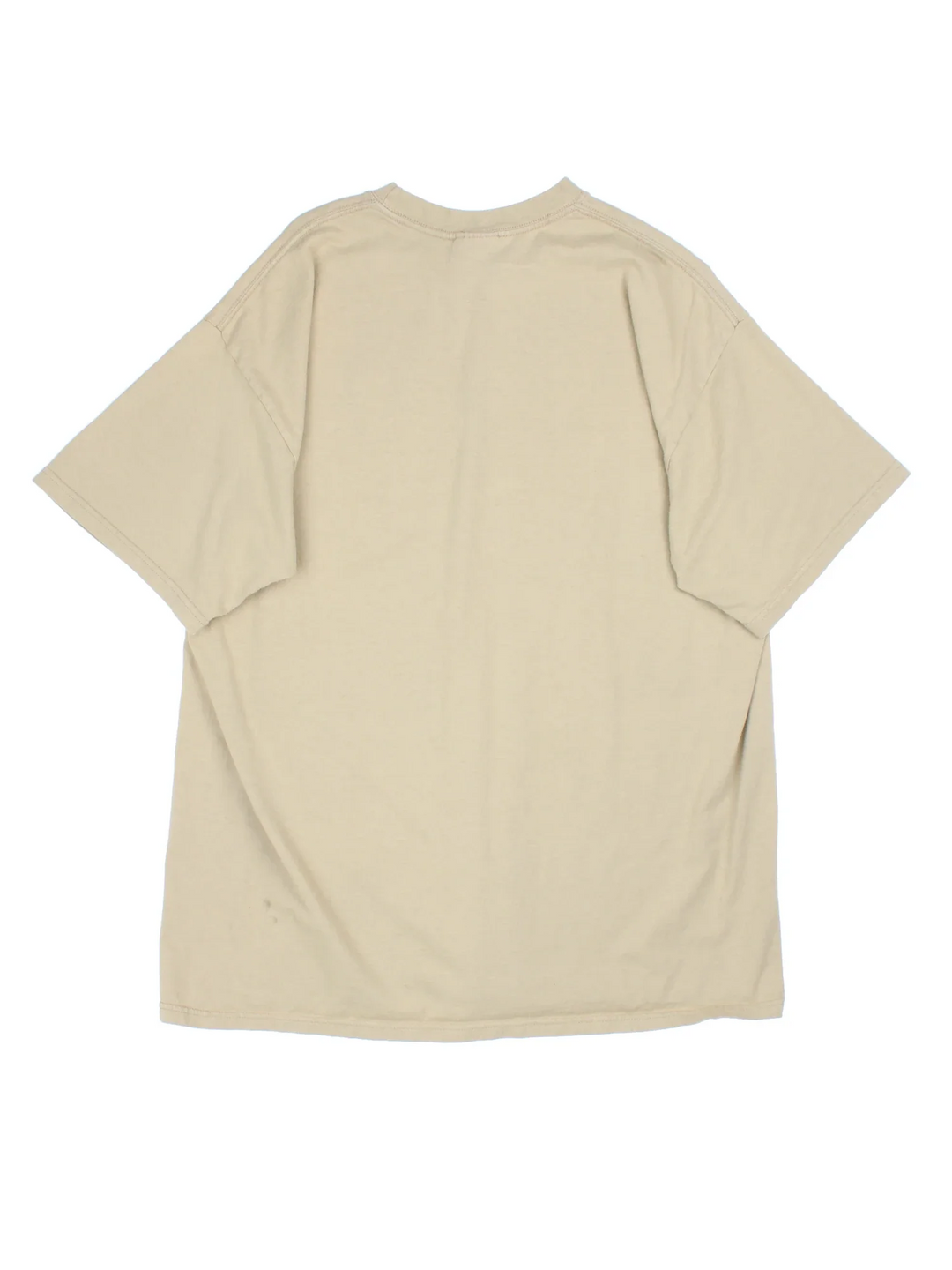 Y2K Nike T-Shirt in a tan colourway with the swoosh logo embroidered on the front.