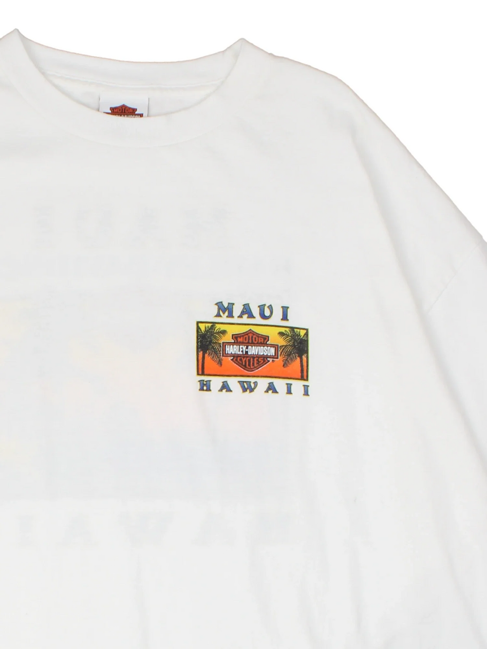 Harley-Davidson Maui T-Shirt in a white colourway, with graphic printed on the front and back.