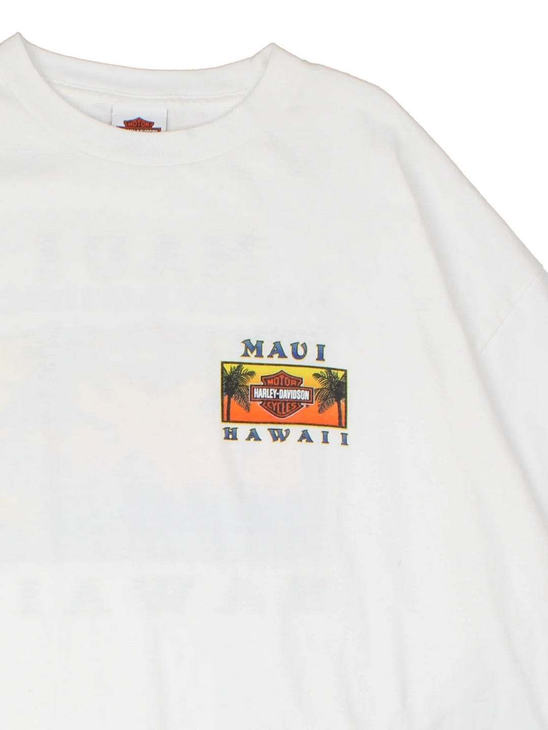 Harley-Davidson Maui T-Shirt in a white colourway, with graphic printed on the front and back.