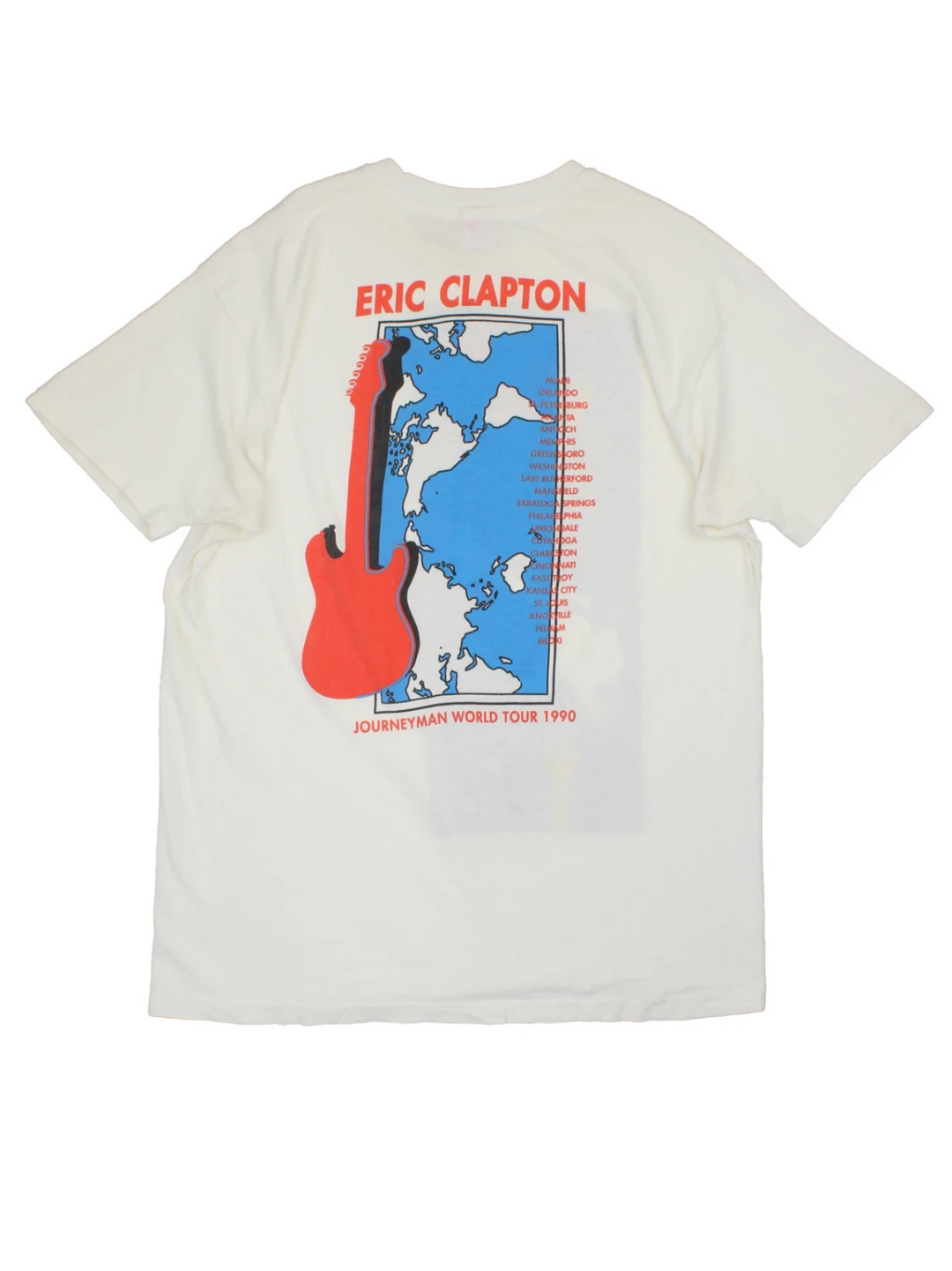 1990 Eric Clapton Journeyman World Tour T-Shirt (Size S 1990 Eric Clapton Journeyman World Tour T-Shirt (Size S