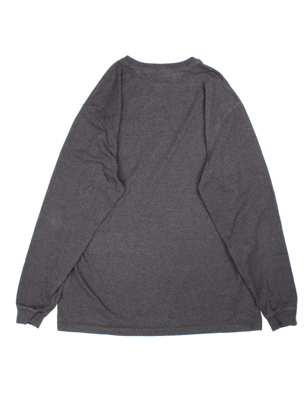 Carhartt Long Sleeve T-Shirt in a grey colourway with pocket on the front and classic logo.