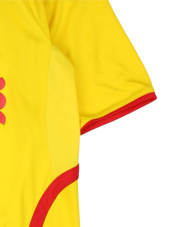 Vintage Liverpool 2014-15 Away Football Shirt in the yellow colourway with Gerrard 8 Legend on the back.
