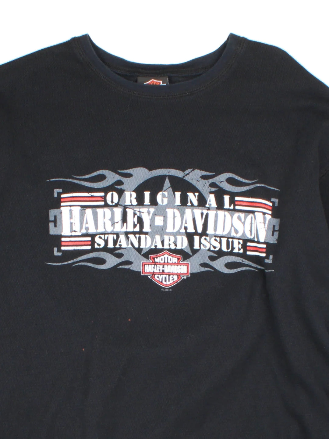 Vintage Harley-Davidson Wildwood Long Sleeve T-Shirt in a black colourway with branding printed on front and back.