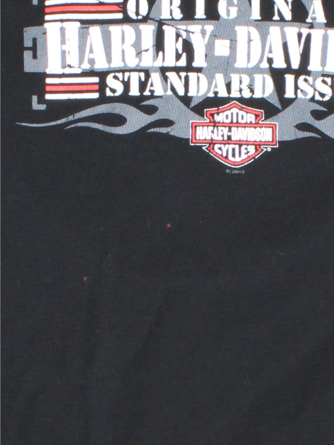 Vintage Harley-Davidson Wildwood Long Sleeve T-Shirt in a black colourway with branding printed on front and back.