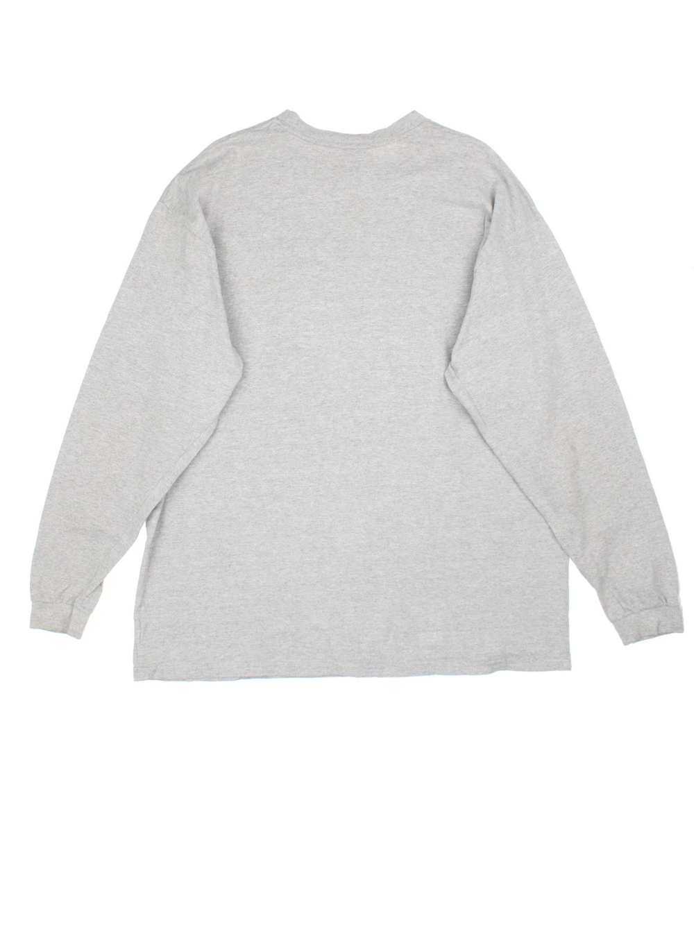 Vintage Nike Long Sleeve T-Shirt in a grey colourway with flocked branding on front.