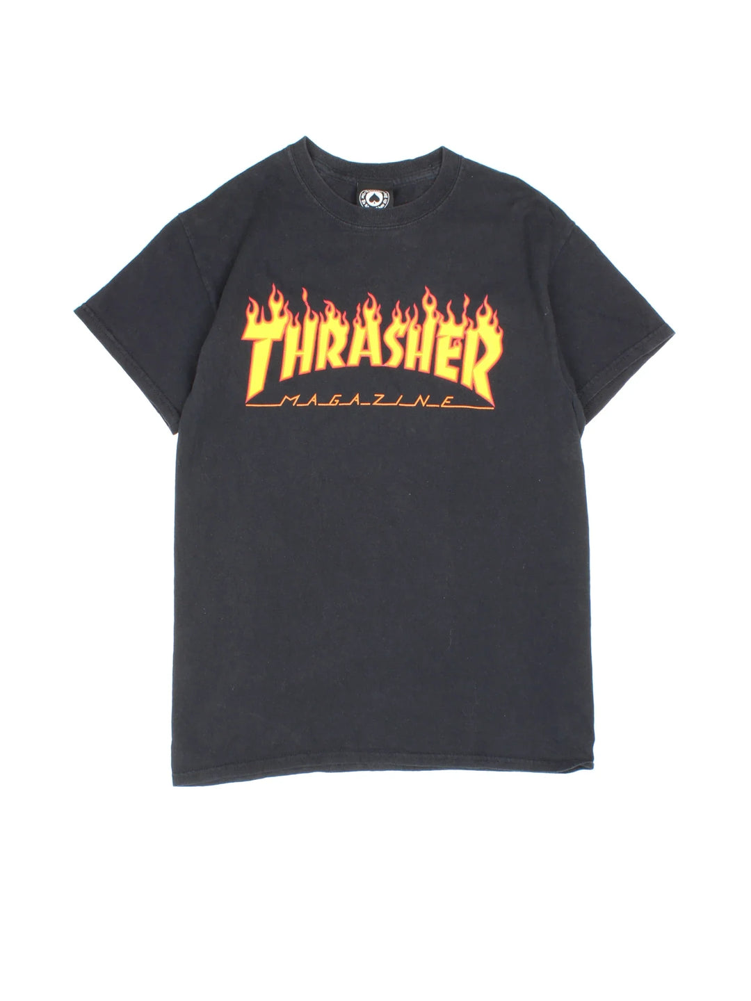 Thrasher T-Shirt in a black colourway with the logo printed across the front.