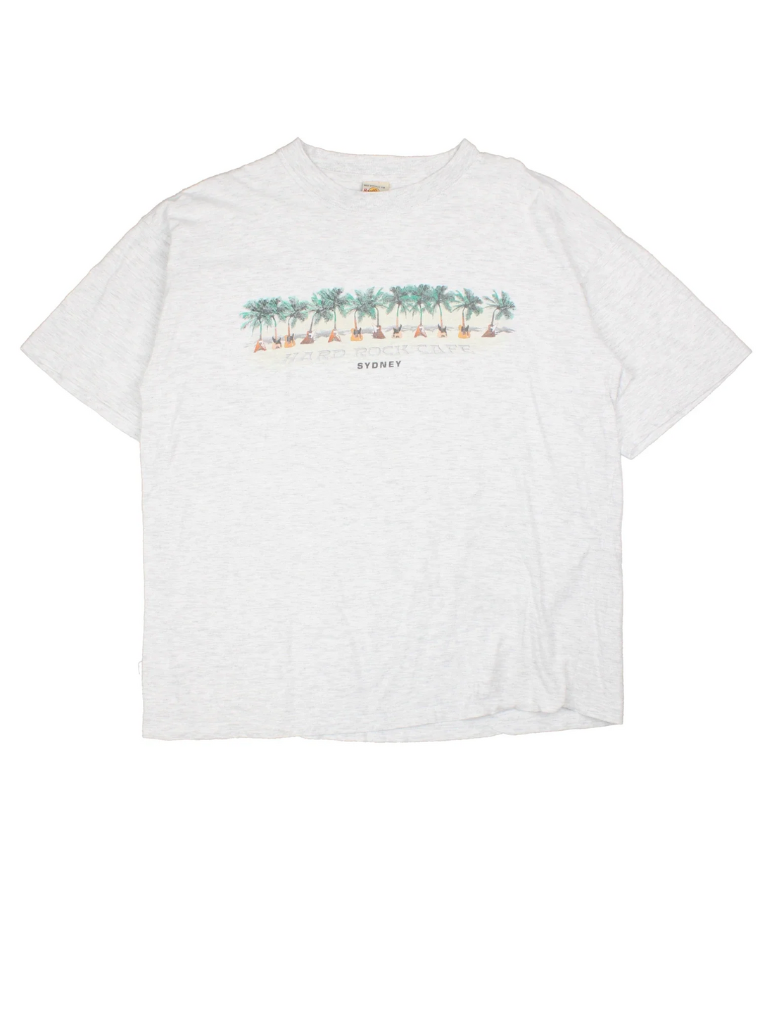 Hard Rock Cafe T-Shirt in a grey colourway with  guitar tree graphic across the front.