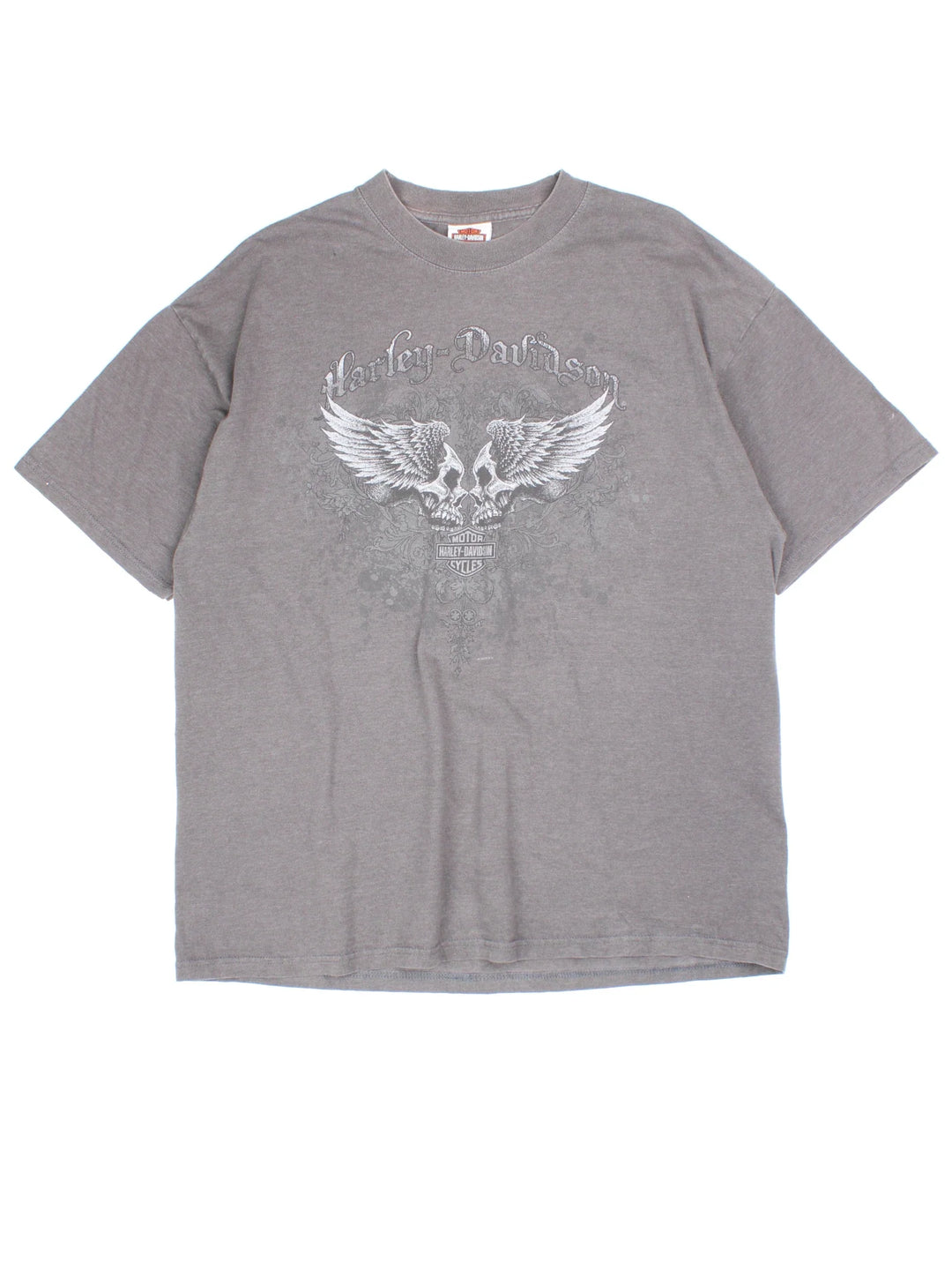 Harley-Davidson T-Shirt in a grey colourway with large graphic on the front and logo graphic on the back.
