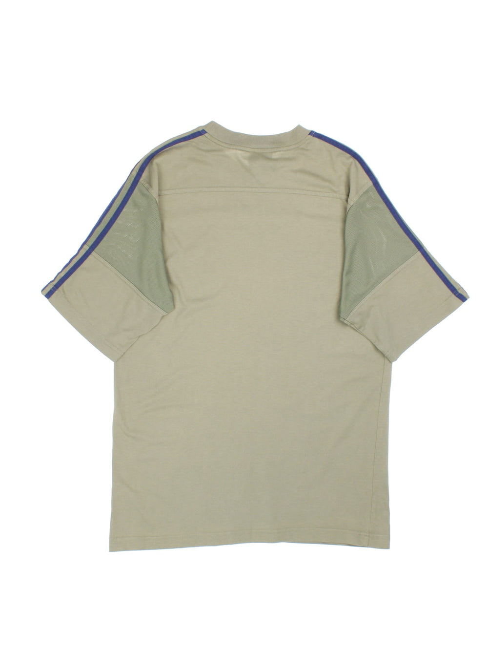 Vintage Y2K Adidas T-Shirt in a green colourway with mesh sleve detail and logo embroidered on the front.