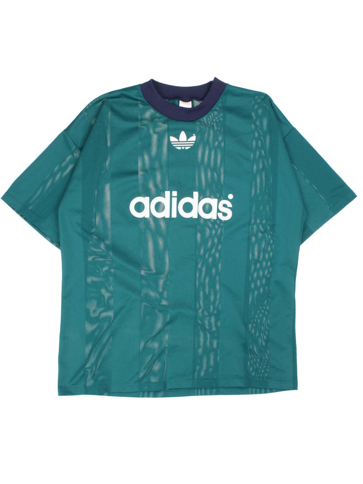 Vintage Adidas Soccer Jersey Shiny Stripes Silky Adult XL