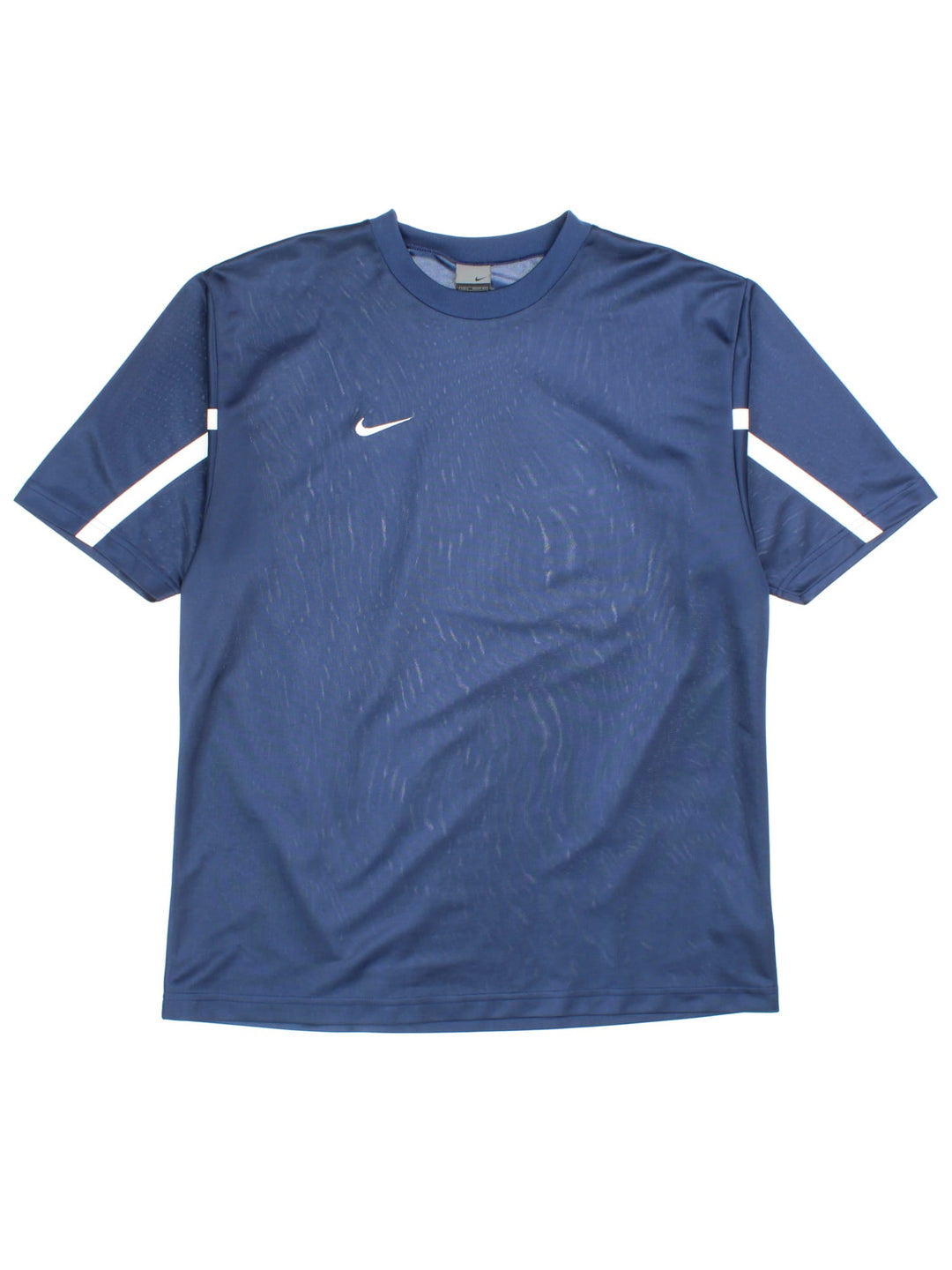 Vintage Nike Nike Swoosh T-Shirt in a blue colourway with logo embroidered on the front.