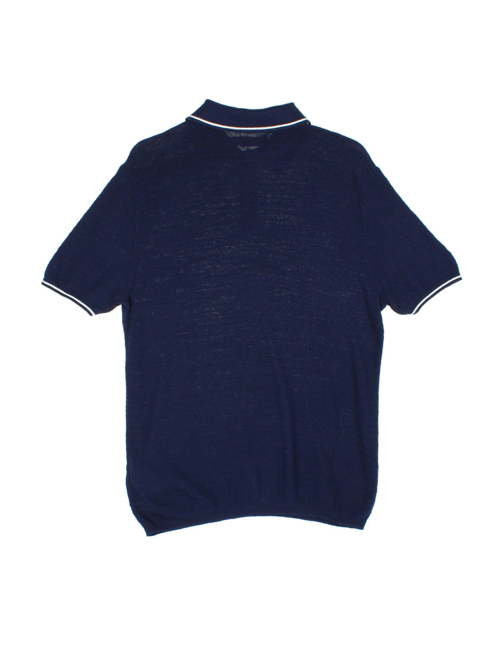 Vintage Polo Ralph Lauren Knitted Polo Shirt in a blue colourway, with x3 button fastening and embroidered front logo.