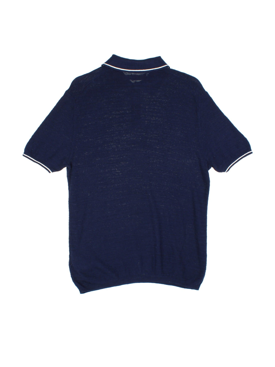 Vintage Polo Ralph Lauren Knitted Polo Shirt in a blue colourway, with x3 button fastening and embroidered front logo.