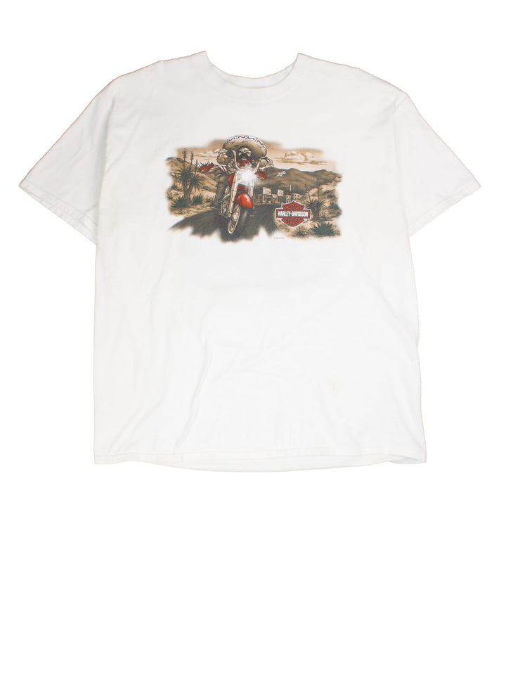 Vintage Harley-Davidson El Paso T-Shirt in a white colourway with the logo on front and back.