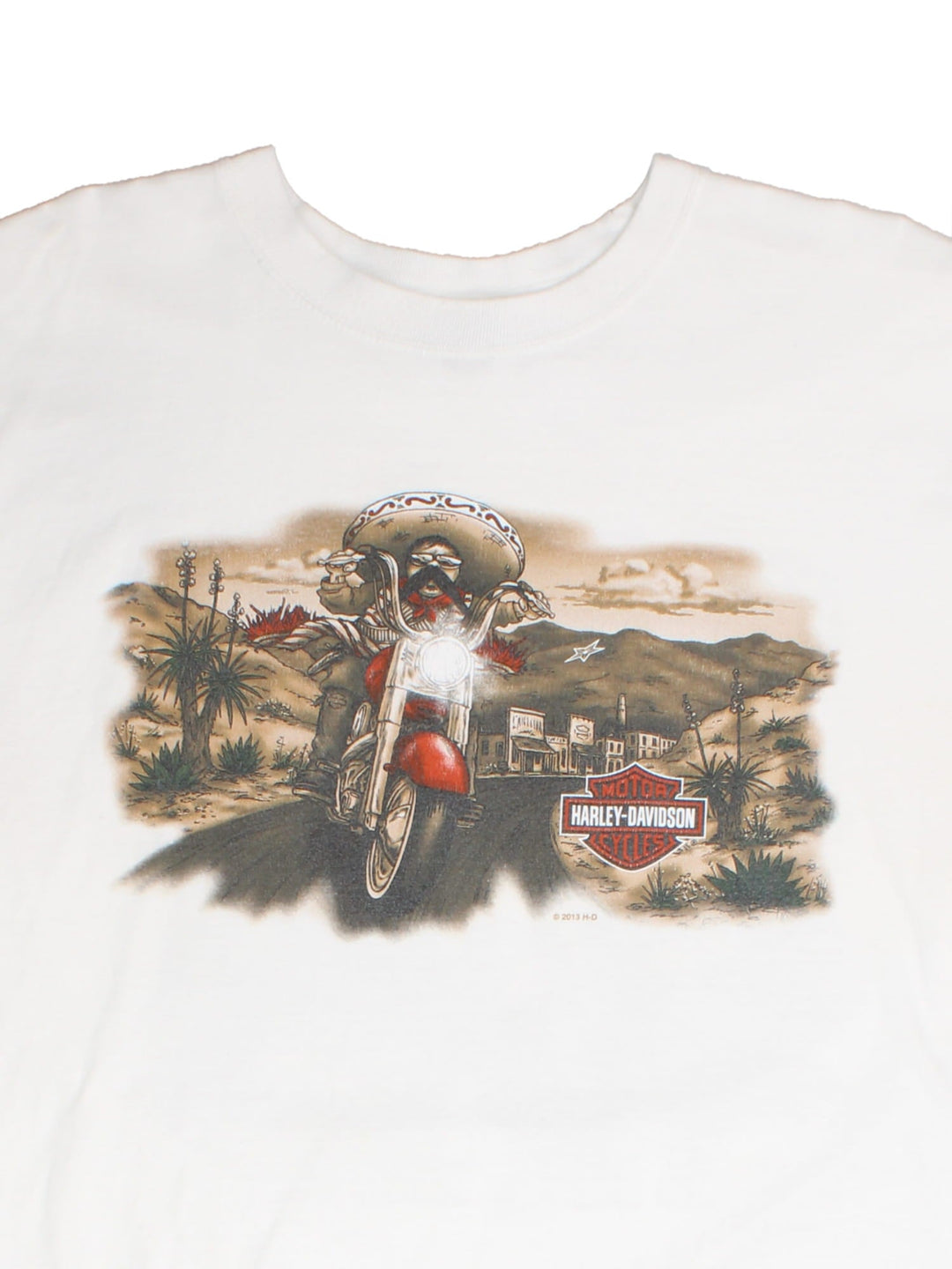 Vintage Harley-Davidson El Paso T-Shirt in a white colourway with the logo on front and back.