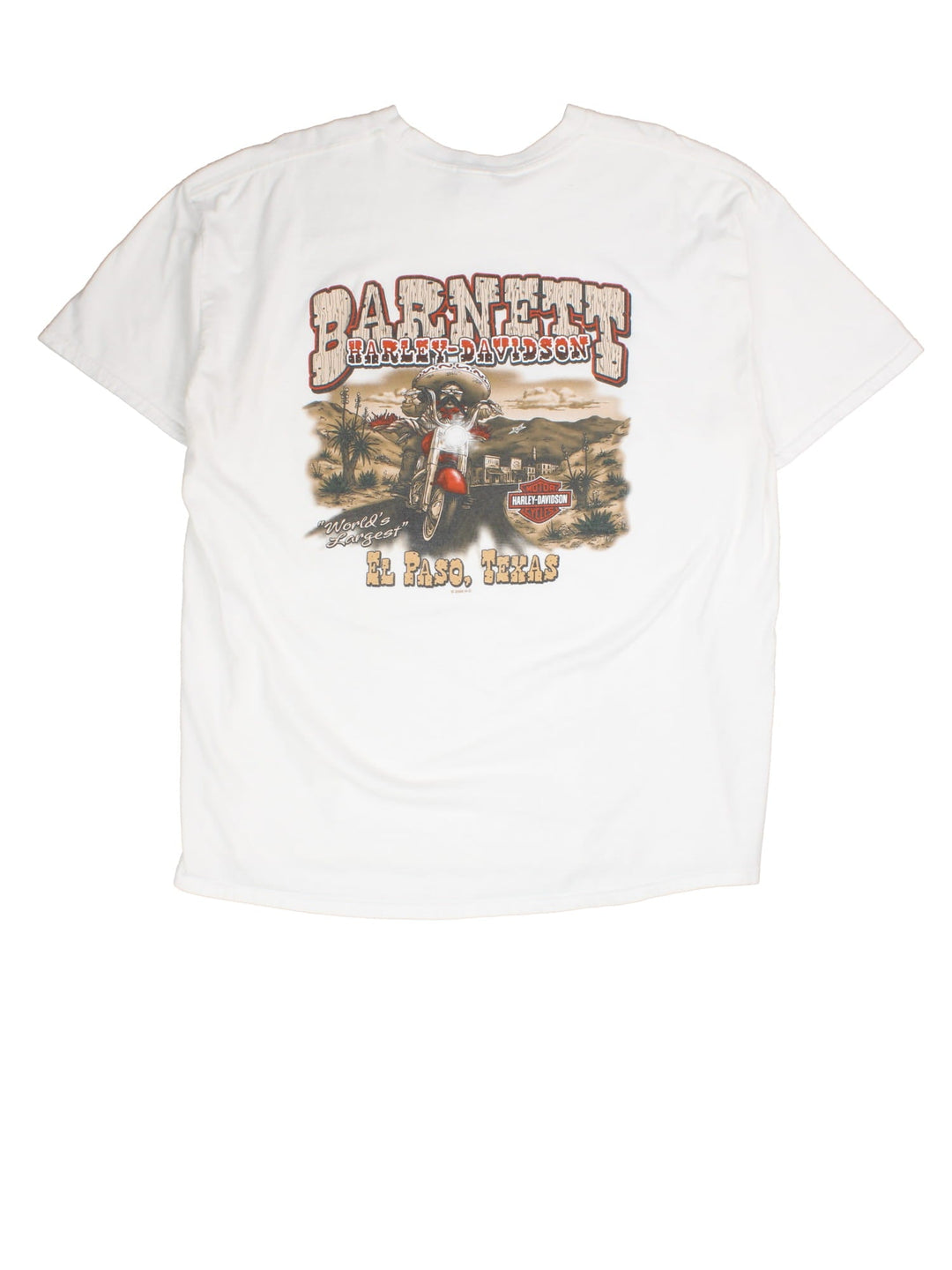 Vintage Harley-Davidson El Paso T-Shirt in a white colourway with the logo on front and back.