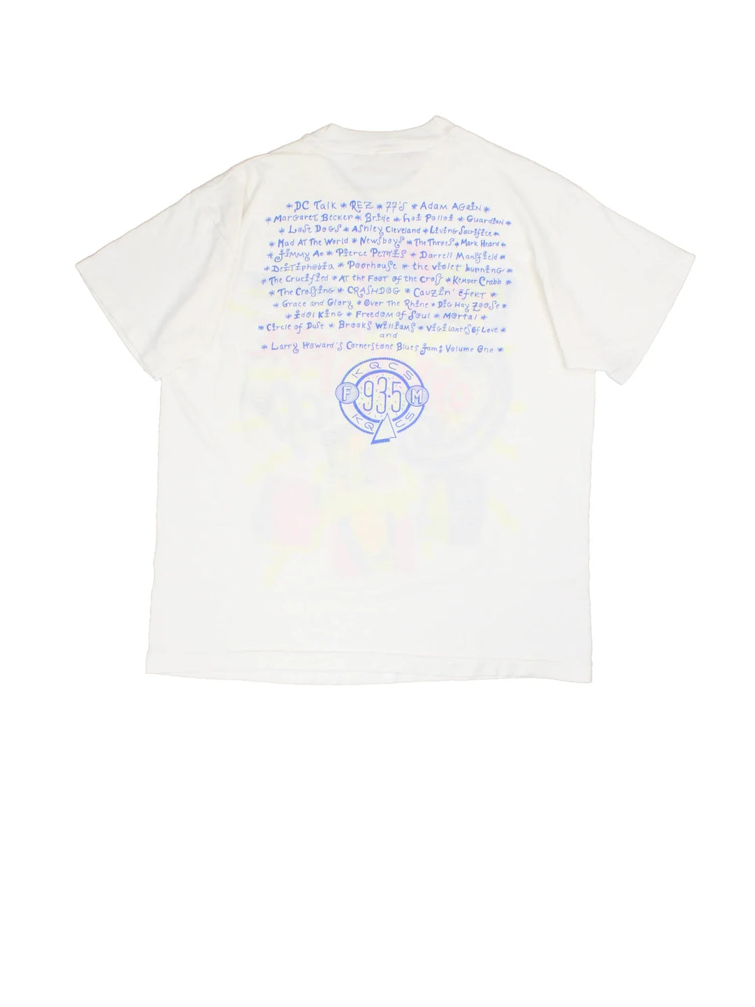 Vintage 1992 Cornerstone Graphic T-Shirt in a white colourway with front and back graphic.