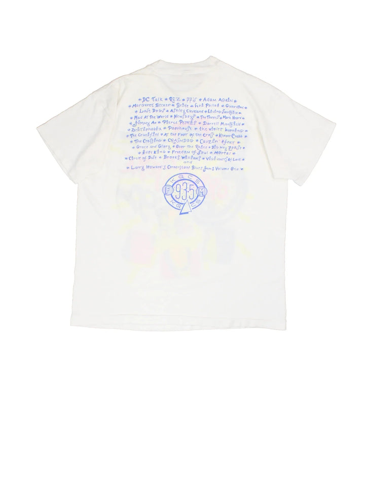Vintage 1992 Cornerstone Graphic T-Shirt in a white colourway with front and back graphic.
