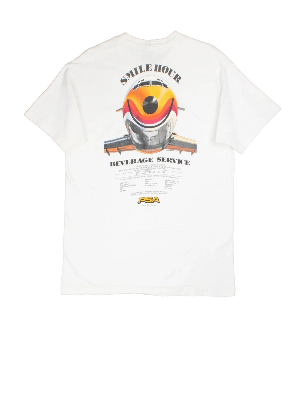 Vintage Catch Our Style Graphic T-Shirt in a white colourway with front and back graphic.
