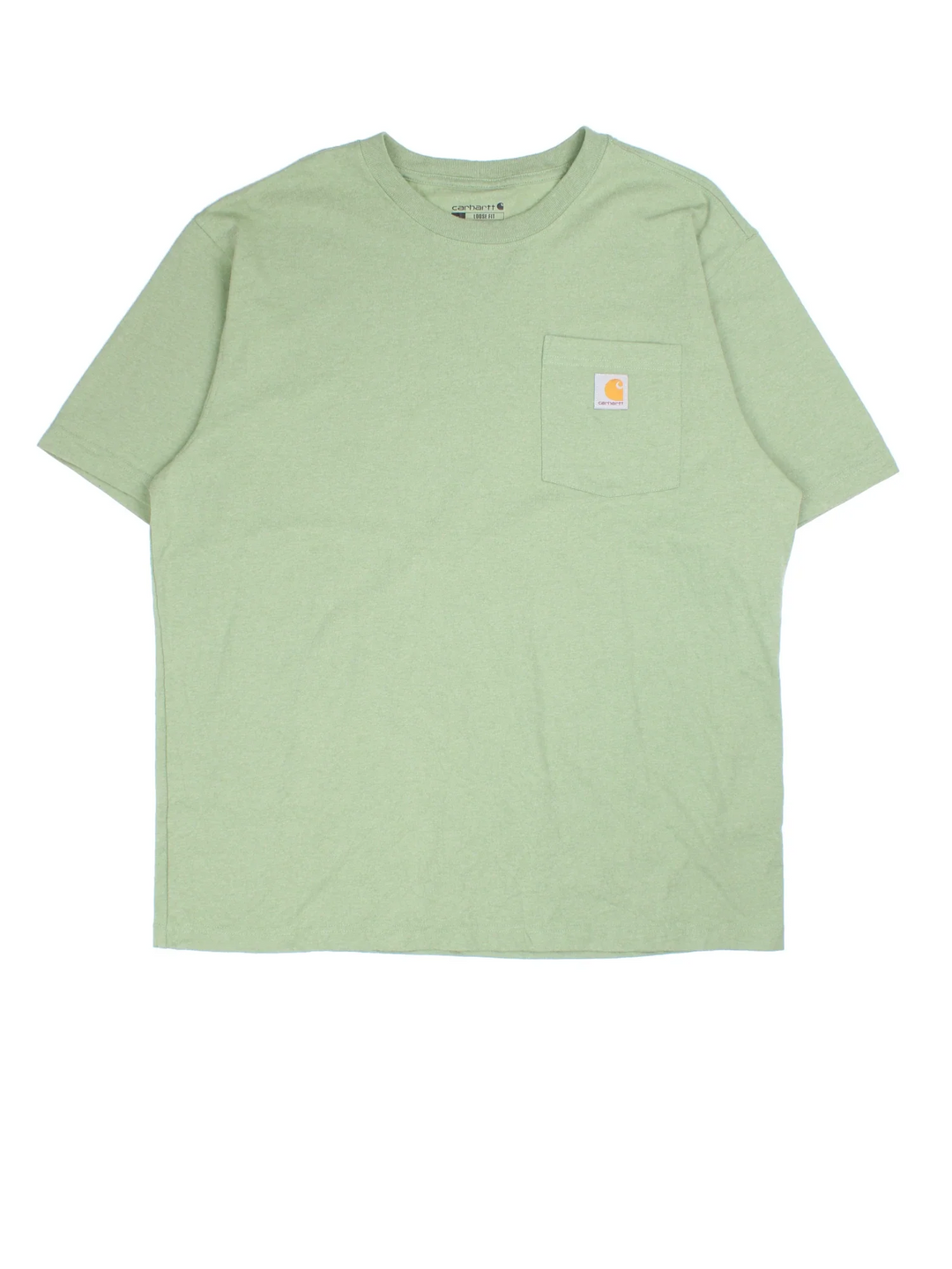 Vintage Carhartt T-Shirt in a green colourway with front pocket and logo embroidered on the front.