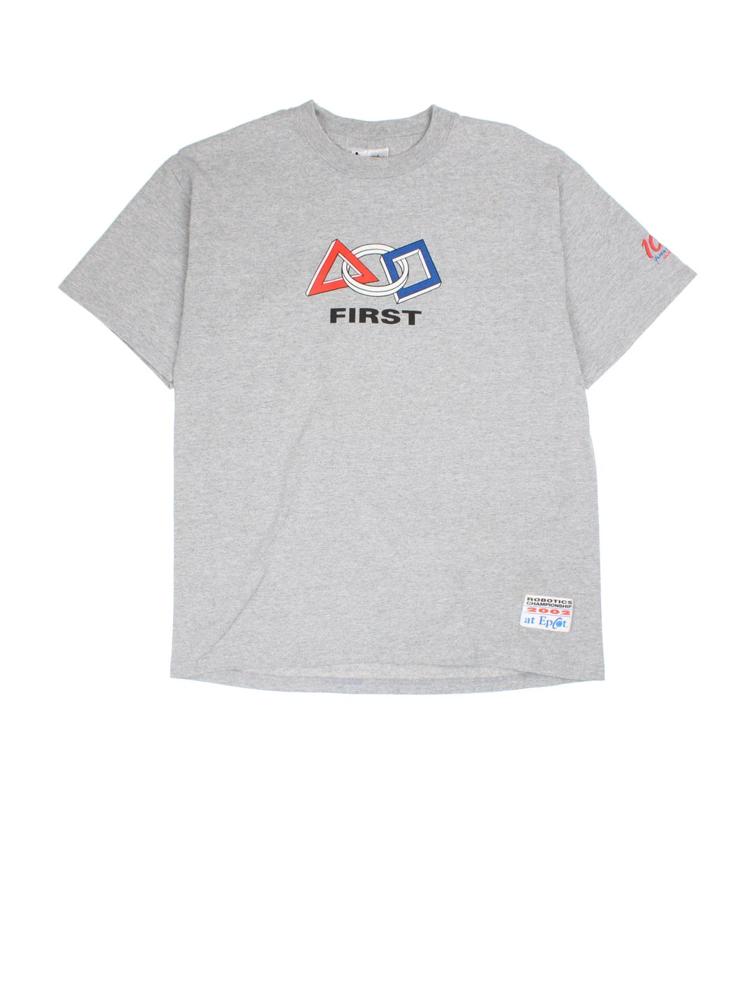 2002 Disney Epcot T-Shirt in a grey colourway with the logo printed on the front and small logo on the sleeve.