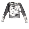 Y2K Abstract Faces Mesh Top