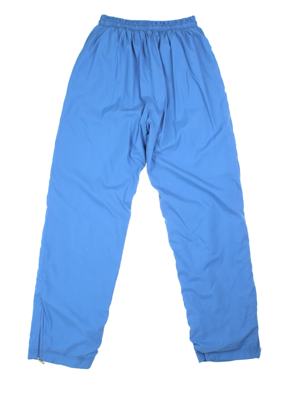 Adidas Tracksuit Bottoms in blue colourway. Side pockets, elasticated waist and the logo embroidered on the front.