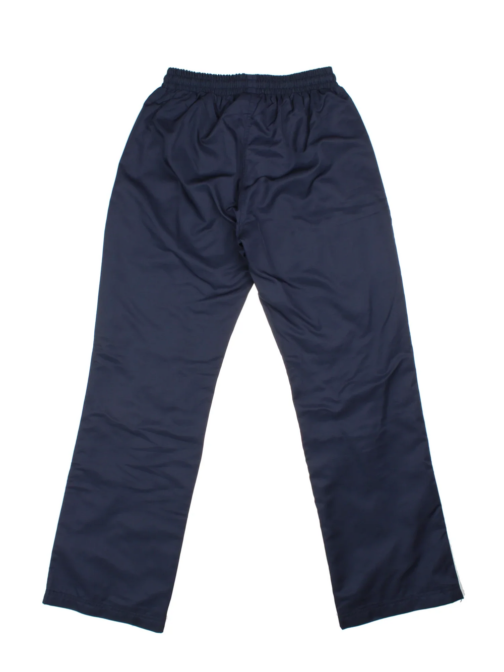 Y2K Nike Tracksuit Bottoms in a blue colourway with pockets, elasticated waist with drawstring, and has the logo embroidered on the front.