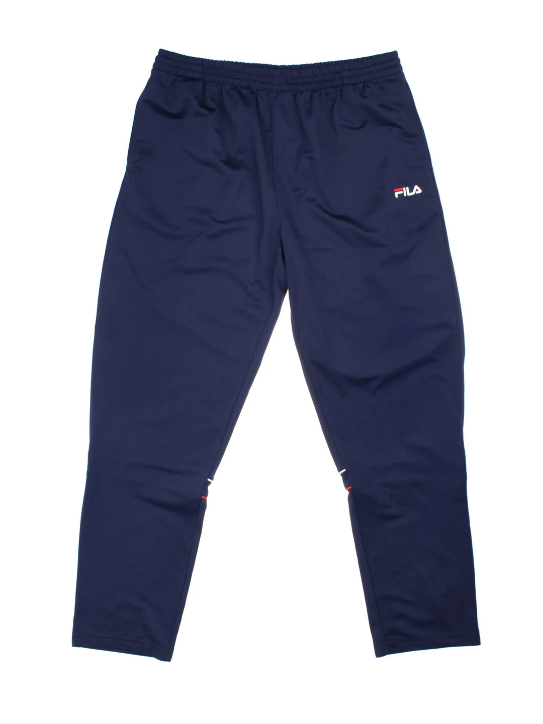 Fila Tracksuit Bottoms in blue colourway, has pockets, elasticated waist with drawstring, and the logo embroidered on the front.