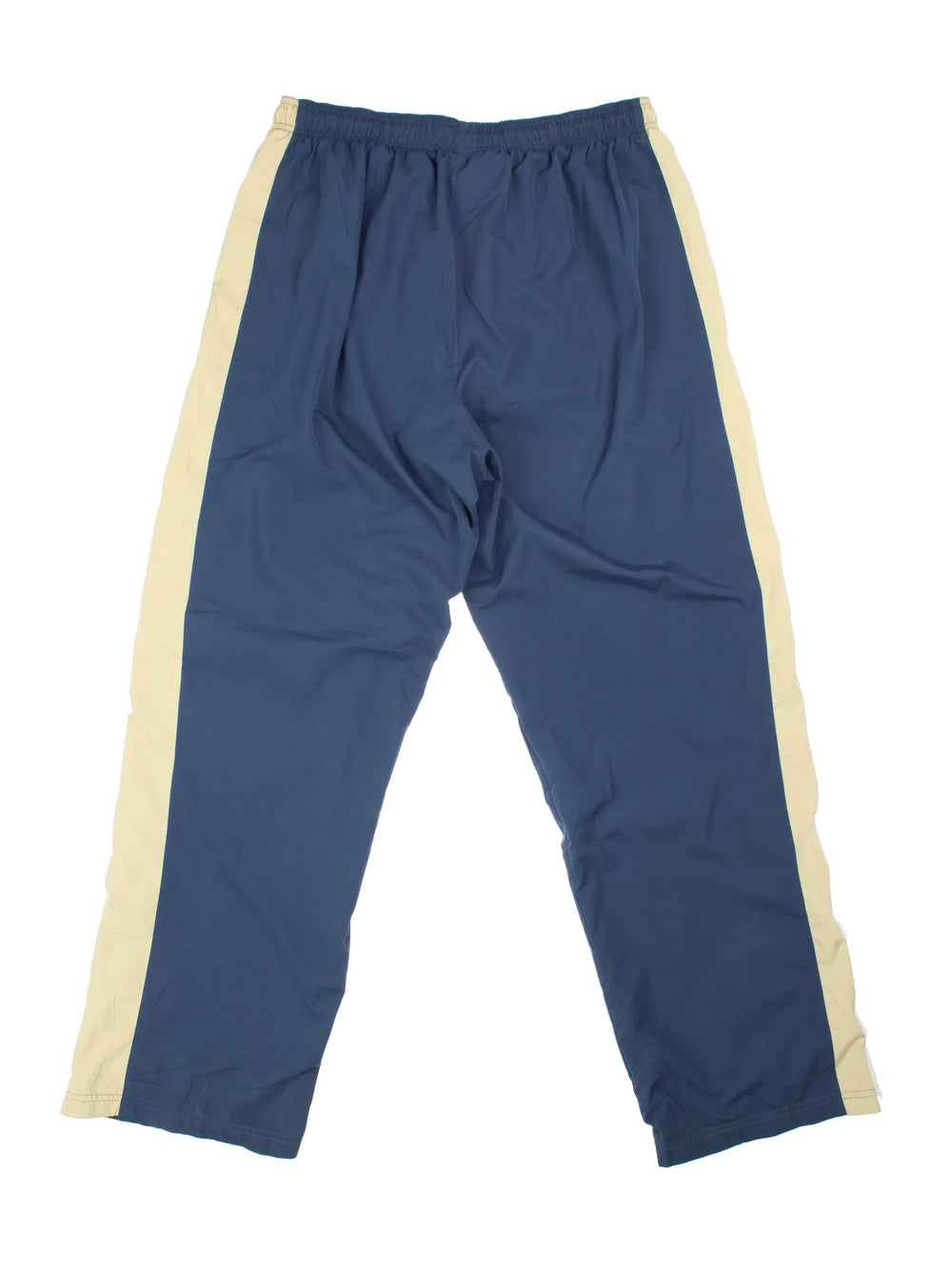 Reebok Tracksuit Bottoms in blue colourway, has pockets, elasticated waist with drawstring, cotton blend lining, and the logo embroidered on the front by the hem.