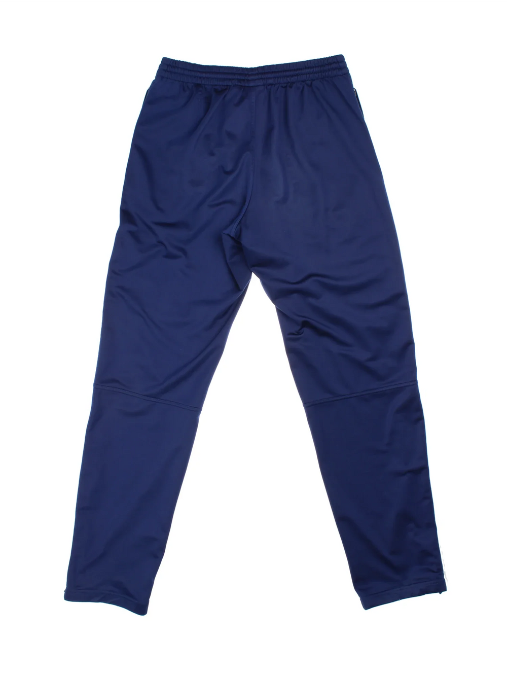 Adidas Tracksuit Bottoms in blue colourway, has pockets, elasticated waist with drawstring, and the logo embroidered on the front.
