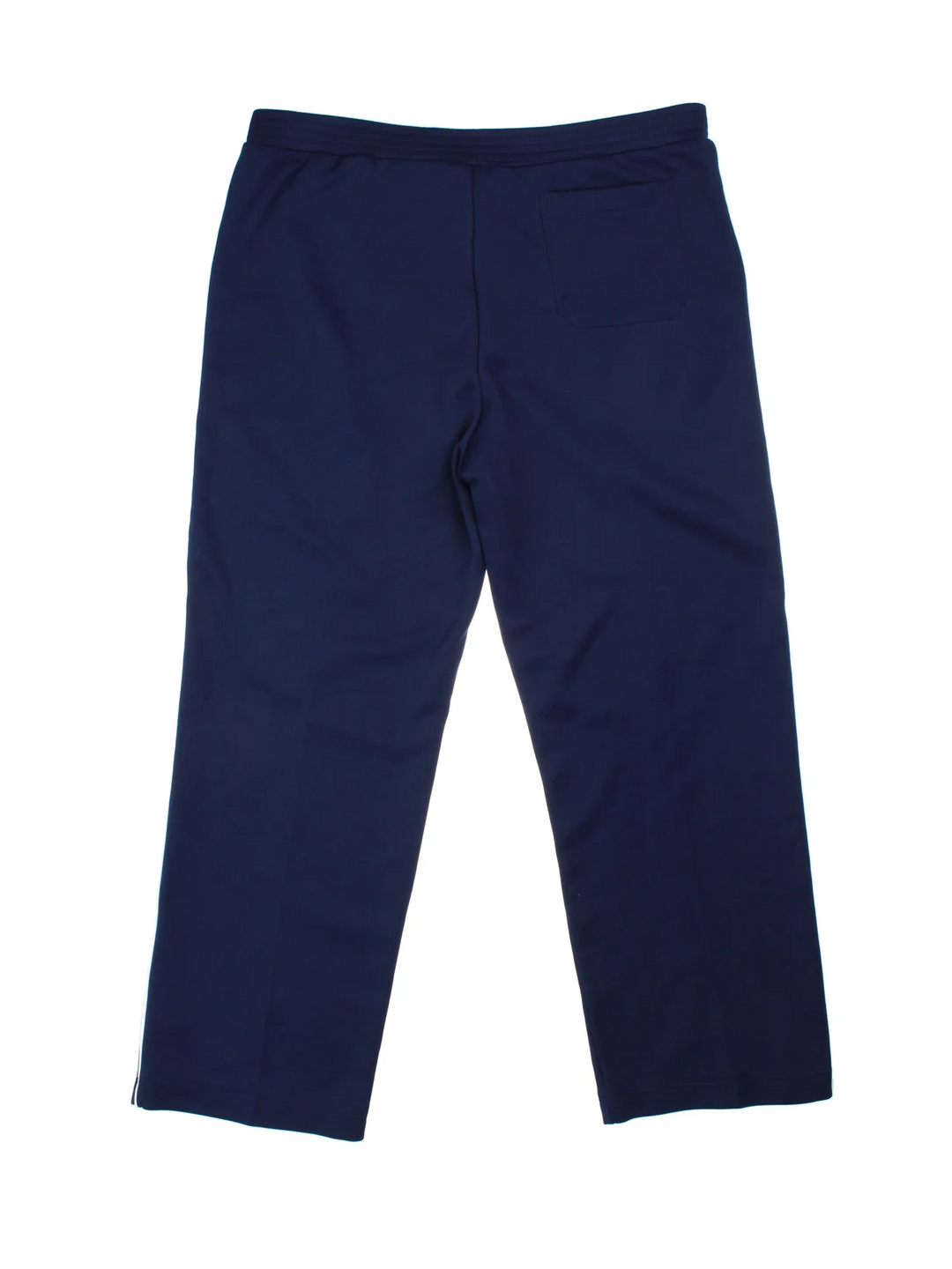 Adidas Tracksuit Bottoms in blue colourway, has pockets, pin striped, and the logo embroidered on the front.