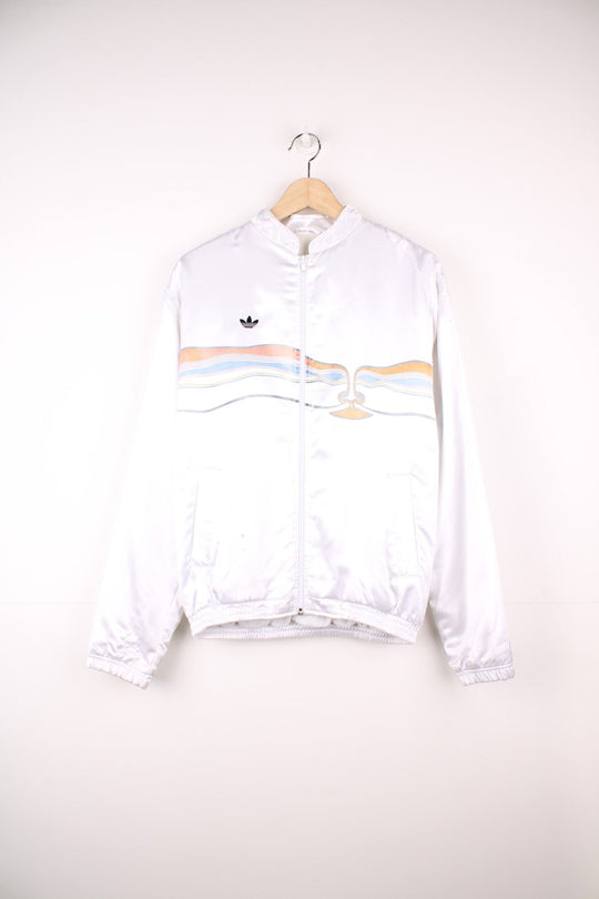 Women's adidas Vintage BB TT Striped Rib Track Top 'Black'