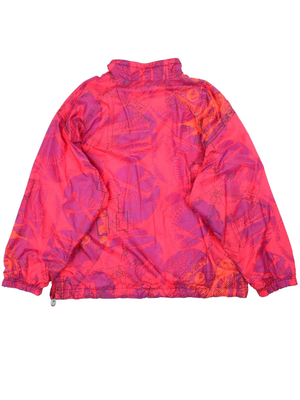 Vintage 90's Nike Windbreaker in a red and purple colourway. Half zip closure and has multiple pockets, and the logo embroidered on the front.