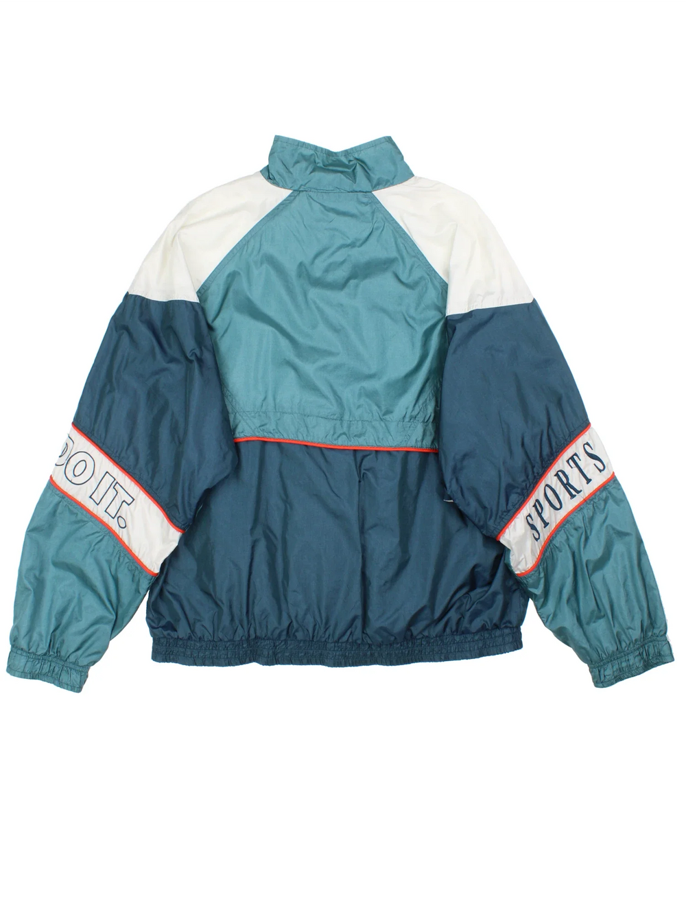 Vintage 90's Nike Shell Jacket in a blue colourway. Zip up closure and has side pockets, and the logo embroidered on the front and sleeves.